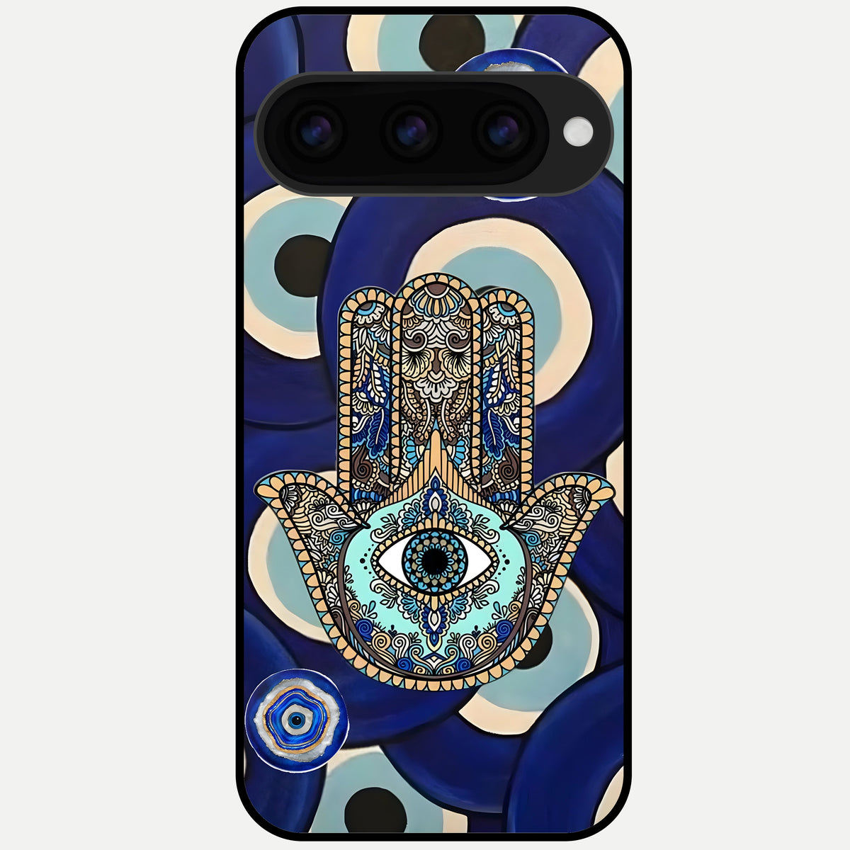  Hamsa Divine Guard Glass Case For Google Pixel 11 Pro back cover – full design glossy printed glass finish