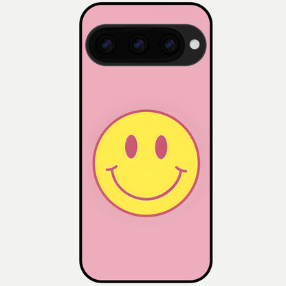  Happy Pink Mood Glass Case For Google Pixel 11 Pro back cover – full design glossy printed glass finish