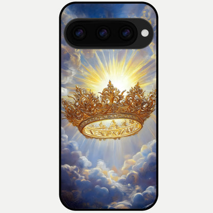  Heavenly Crown Light Glass Case For Google Pixel 11 Pro back cover – full design glossy printed glass finish