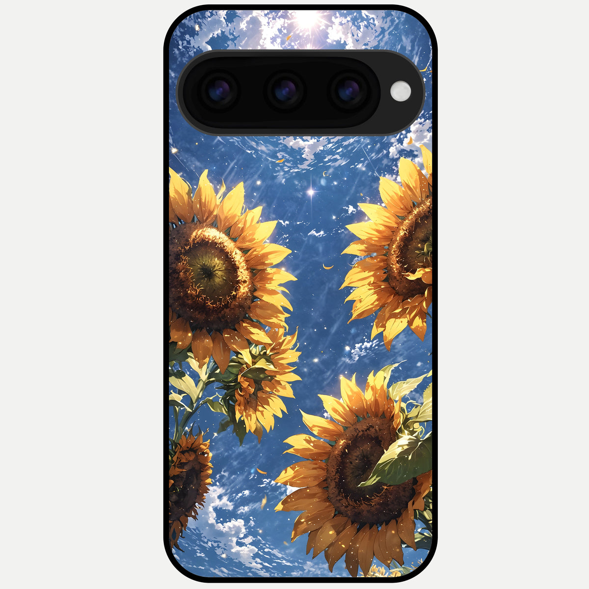  Heavenly Sunflower Rise Glass Case For Google Pixel 11 Pro back cover – full design glossy printed glass finish