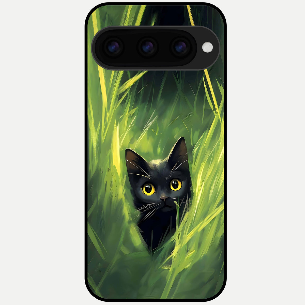 Hidden Cat Whisper Glass Case For Google Pixel 11 Pro back cover – full design glossy printed glass finish