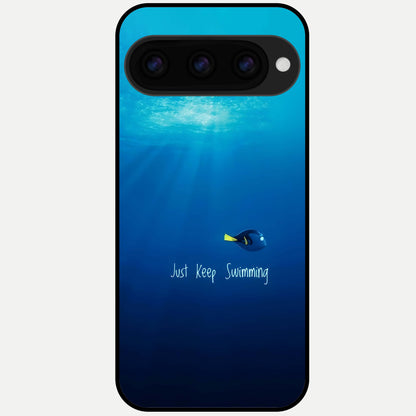  Just Keep Swimming Glass Case For Google Pixel 11 Pro back cover – full design glossy printed glass finish