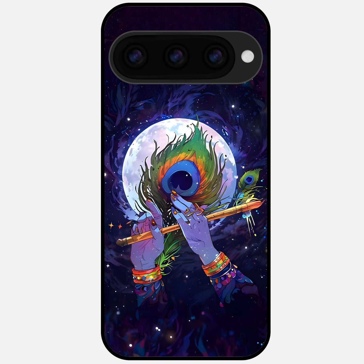  Krishna Hands Art Glass Case For Google Pixel 11 Pro back cover – full design glossy printed glass finish