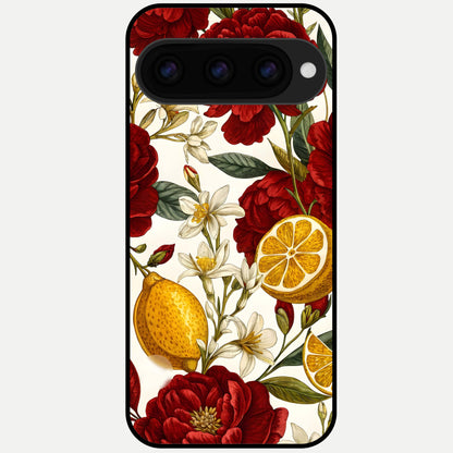  Lemon Rose Charm Glass Case For Google Pixel 11 Pro back cover – full design glossy printed glass finish