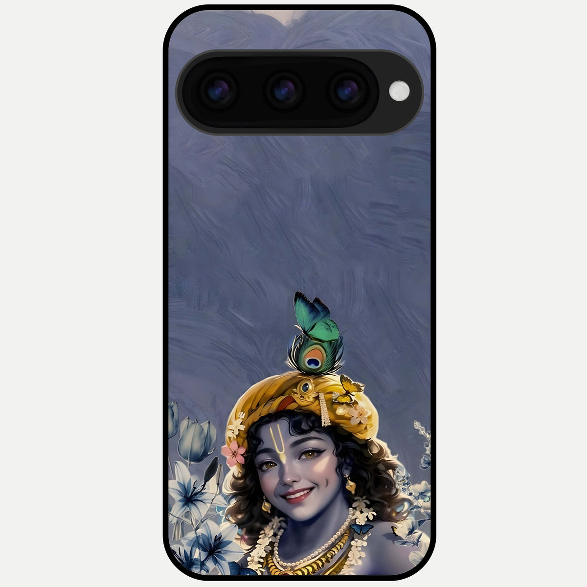  Lord Krishna Glass Case For Google Pixel 11 Pro back cover – full design glossy printed glass finish