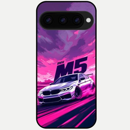 MS Neon Car Glass Case For Google Pixel 11 Pro back cover – full design glossy printed glass finish