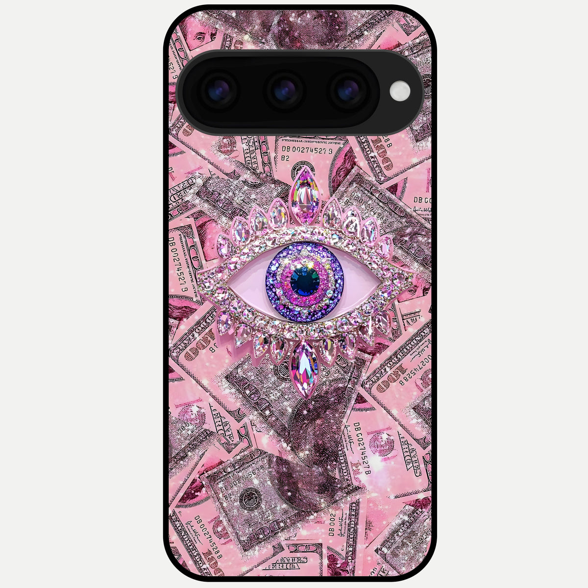  Money Eye Luxe Glass Case For Google Pixel 11 Pro back cover – full design glossy printed glass finish