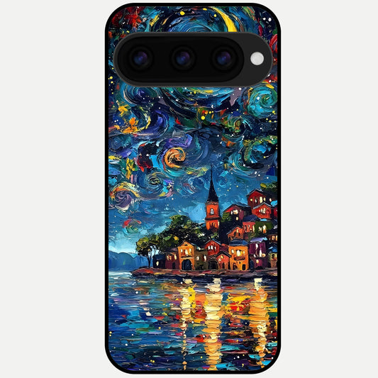  Moonlight Harbor Glow Glass Case For Google Pixel 11 Pro back cover – full design glossy printed glass finish