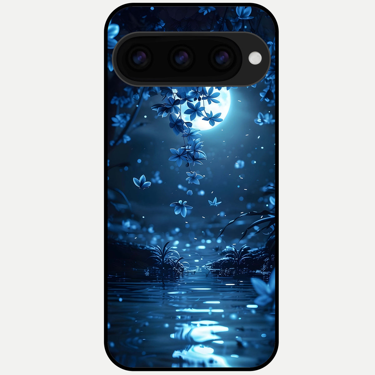  Moonlight Petal Dream Glass Case For Google Pixel 11 Pro back cover – full design glossy printed glass finish
