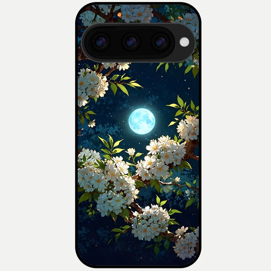  Moonlit Blossom Dream Glass Case For Google Pixel 11 Pro back cover – full design glossy printed glass finish
