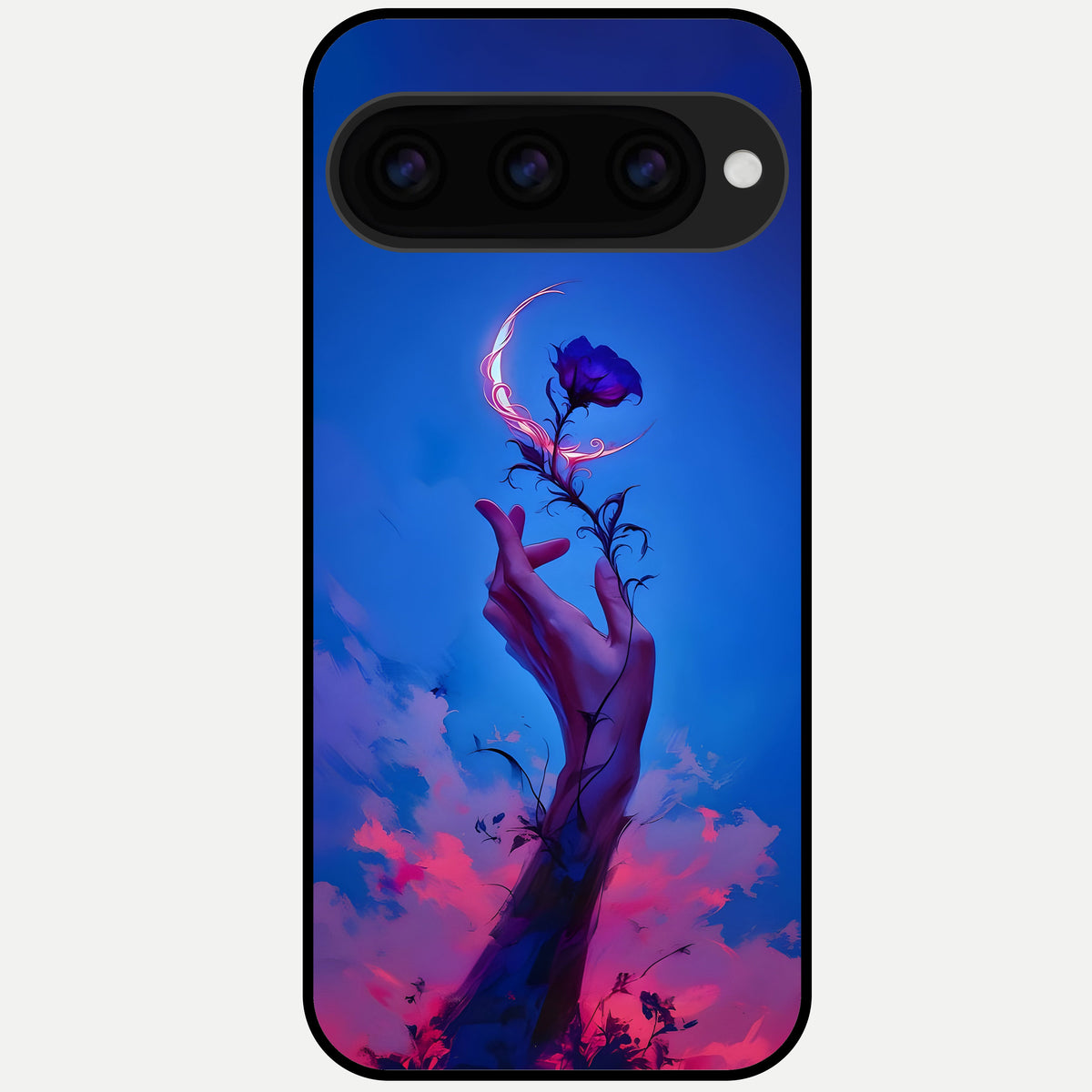  Mystic Hand Glass Case For Google Pixel 11 Pro back cover – full design glossy printed glass finish