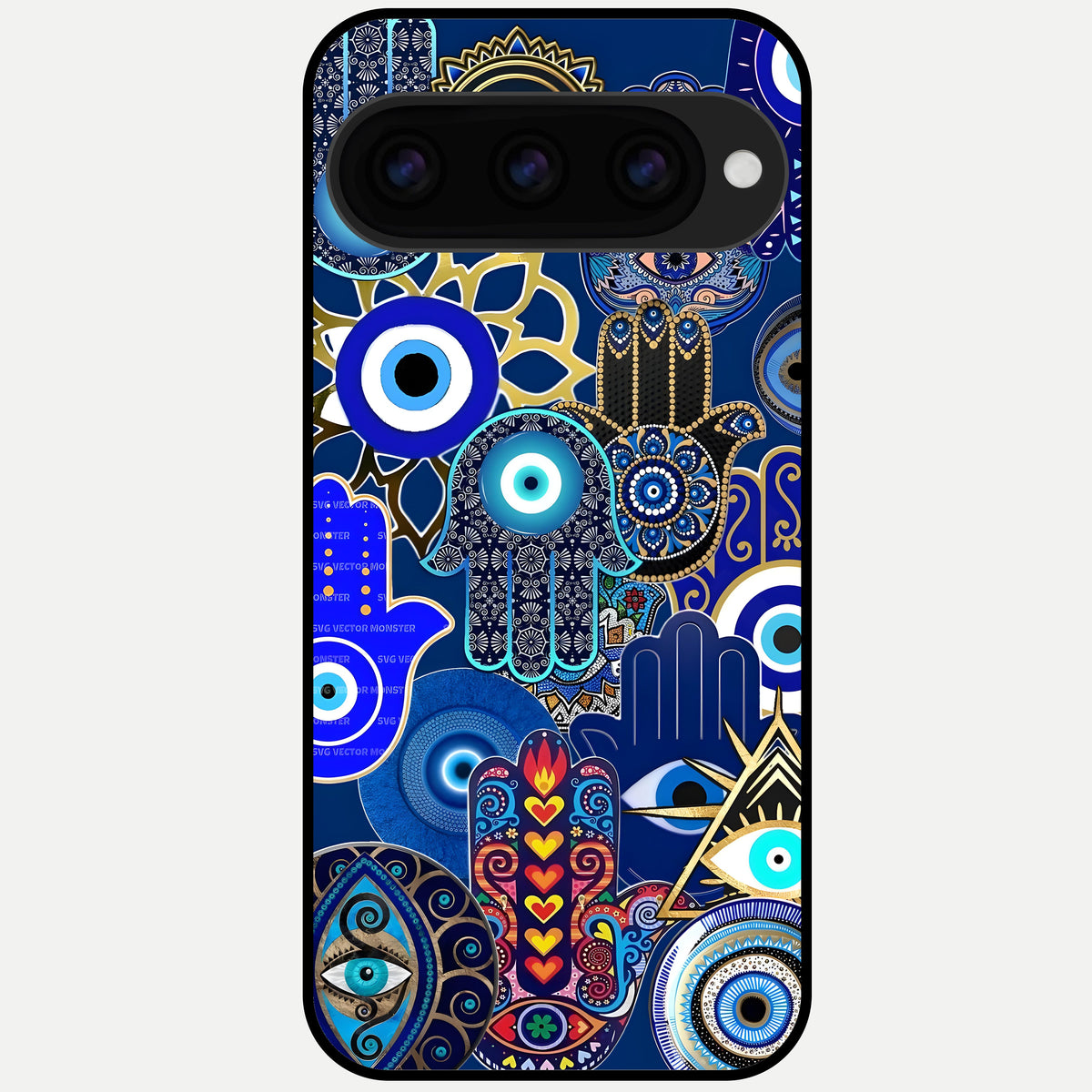  Mystic Palm Guard Glass Case For Google Pixel 11 Pro back cover – full design glossy printed glass finish