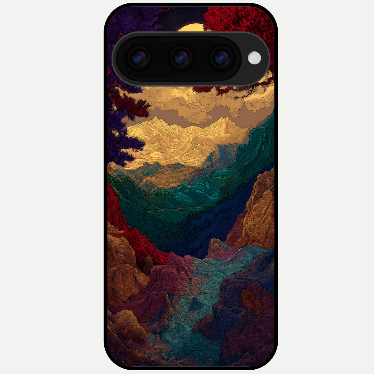  Mystic Valley Light Glass Case For Google Pixel 11 Pro back cover – full design glossy printed glass finish