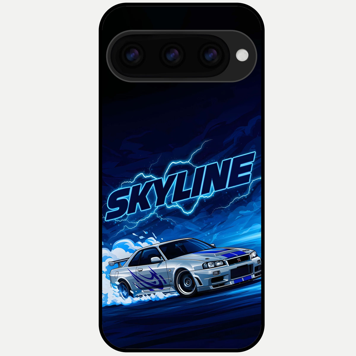  Neon Drift Beast Glass Case For Google Pixel 11 Pro back cover – full design glossy printed glass finish