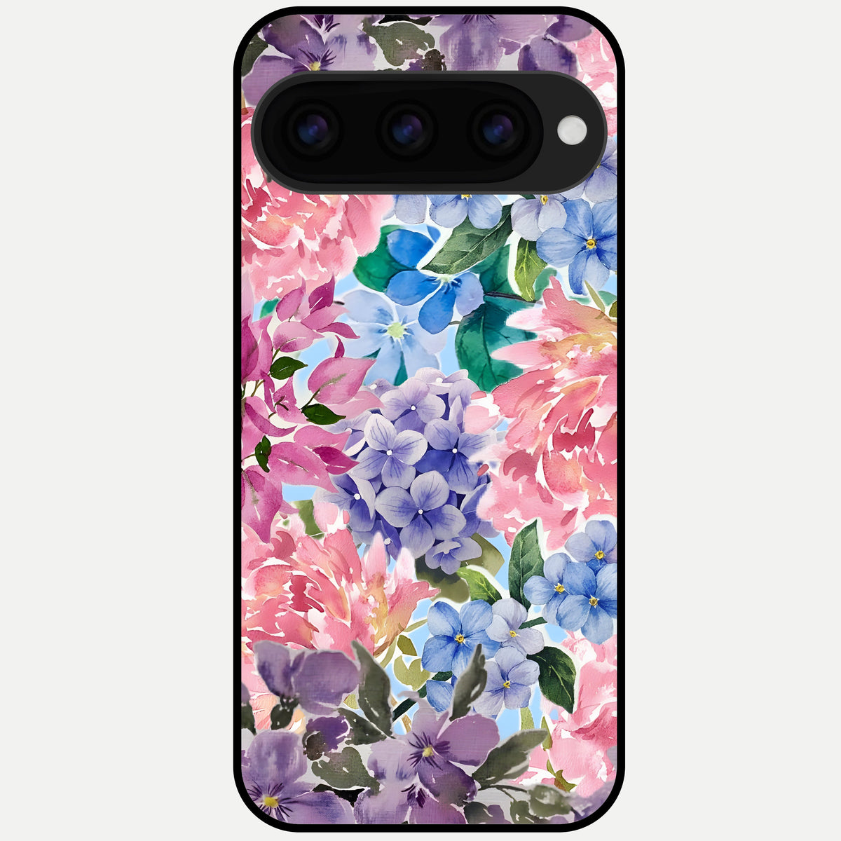  Pastel Floral Mix Glass Case For Google Pixel 11 Pro back cover – full design glossy printed glass finish