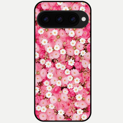  Pink Daisy Bliss Glass Case For Google Pixel 11 Pro back cover – full design glossy printed glass finish