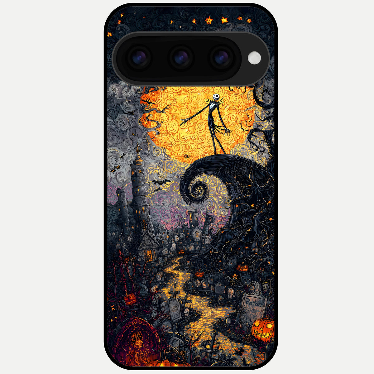  Pumpkin Moonlight Tale Glass Case For Google Pixel 11 Pro back cover – full design glossy printed glass finish