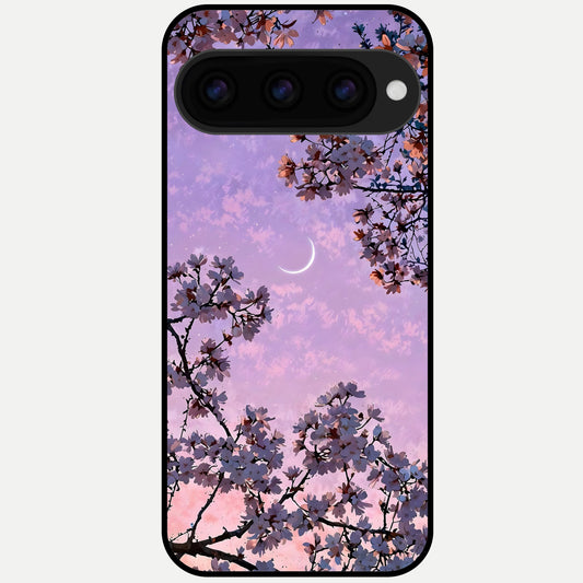  Purple Serenity Moon Glass Case For Google Pixel 11 Pro back cover – full design glossy printed glass finish