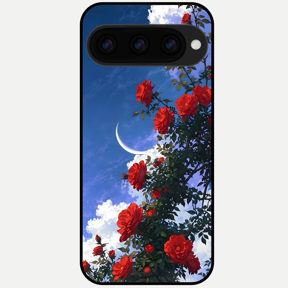  Rose Drift Flowers Glass Case For Google Pixel 11 Pro back cover – full design glossy printed glass finish