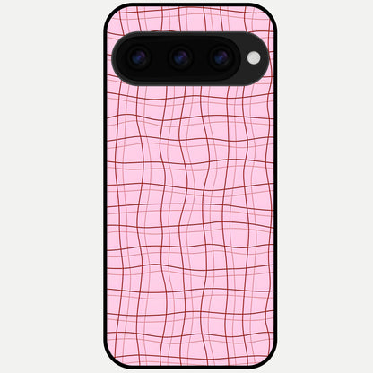  Soft Grid Bliss Glass Case For Google Pixel 11 Pro back cover – full design glossy printed glass finish