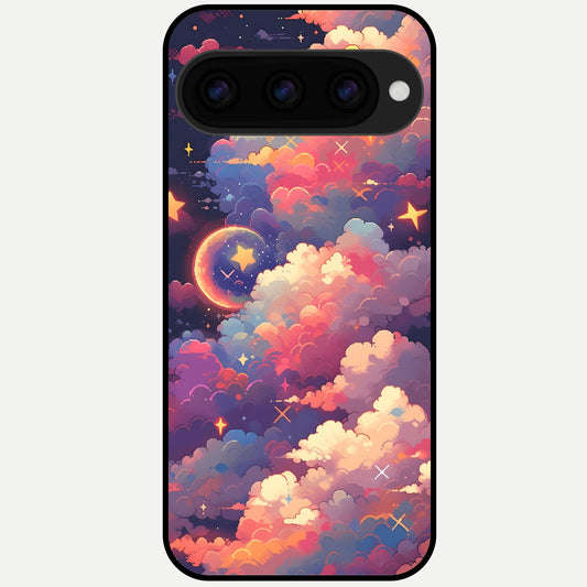  Starlit Dream Clouds Glass Case For Google Pixel 11 Pro back cover – full design glossy printed glass finish