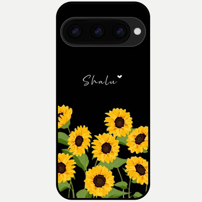  Sunflower Sky Bloom Glass Case For Google Pixel 11 Pro back cover – full design glossy printed glass finish