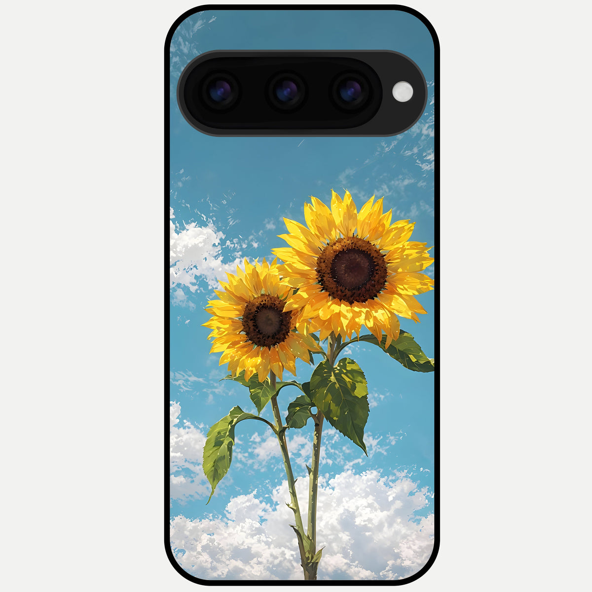  Sunlit Daisy Glow Glass Case For Google Pixel 11 Pro back cover – full design glossy printed glass finish