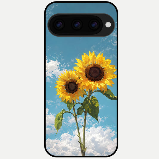  Sunlit Daisy Glow Glass Case For Google Pixel 11 Pro back cover – full design glossy printed glass finish