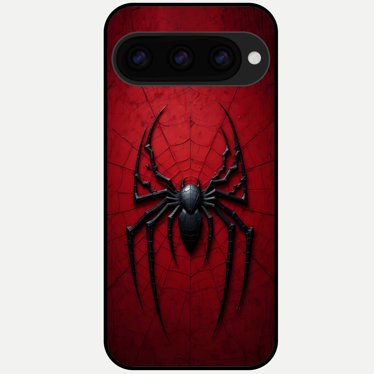  Superhero Web Emblem Glass Case For Google Pixel 11 Pro back cover – full design glossy printed glass finish