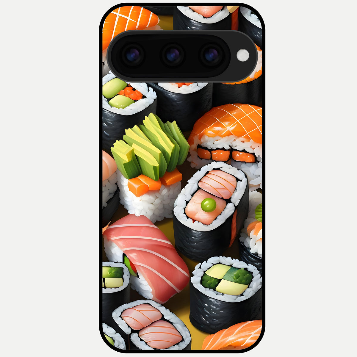  Sushi Food Pattern Glass Case For Google Pixel 11 Pro back cover – full design glossy printed glass finish