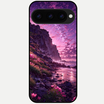  Twilight Blossom Coast Glass Case For Google Pixel 11 Pro back cover – full design glossy printed glass finish