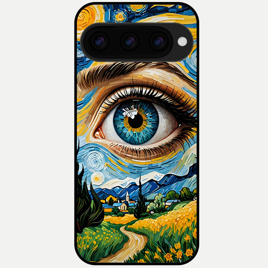  Van Gogh Eye Glass Case For Google Pixel 11 Pro back cover – full design glossy printed glass finish