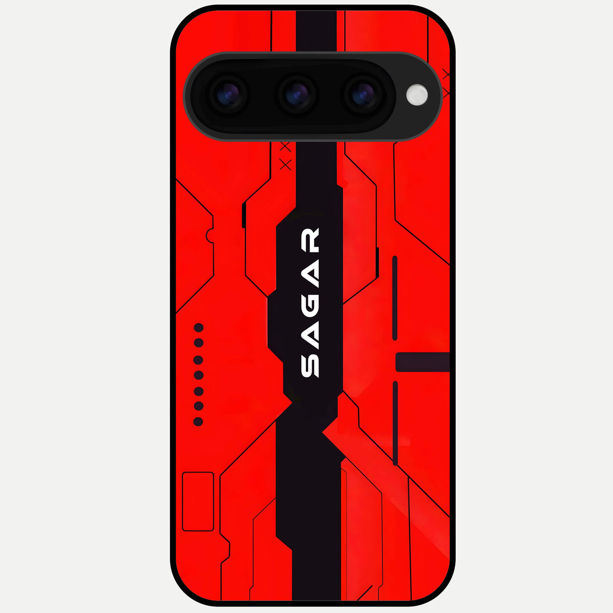  Voltage Rise CYBERPUNK Custom Name Glass Case For Google Pixel 11 Pro back cover – personalized glossy printed glass finish