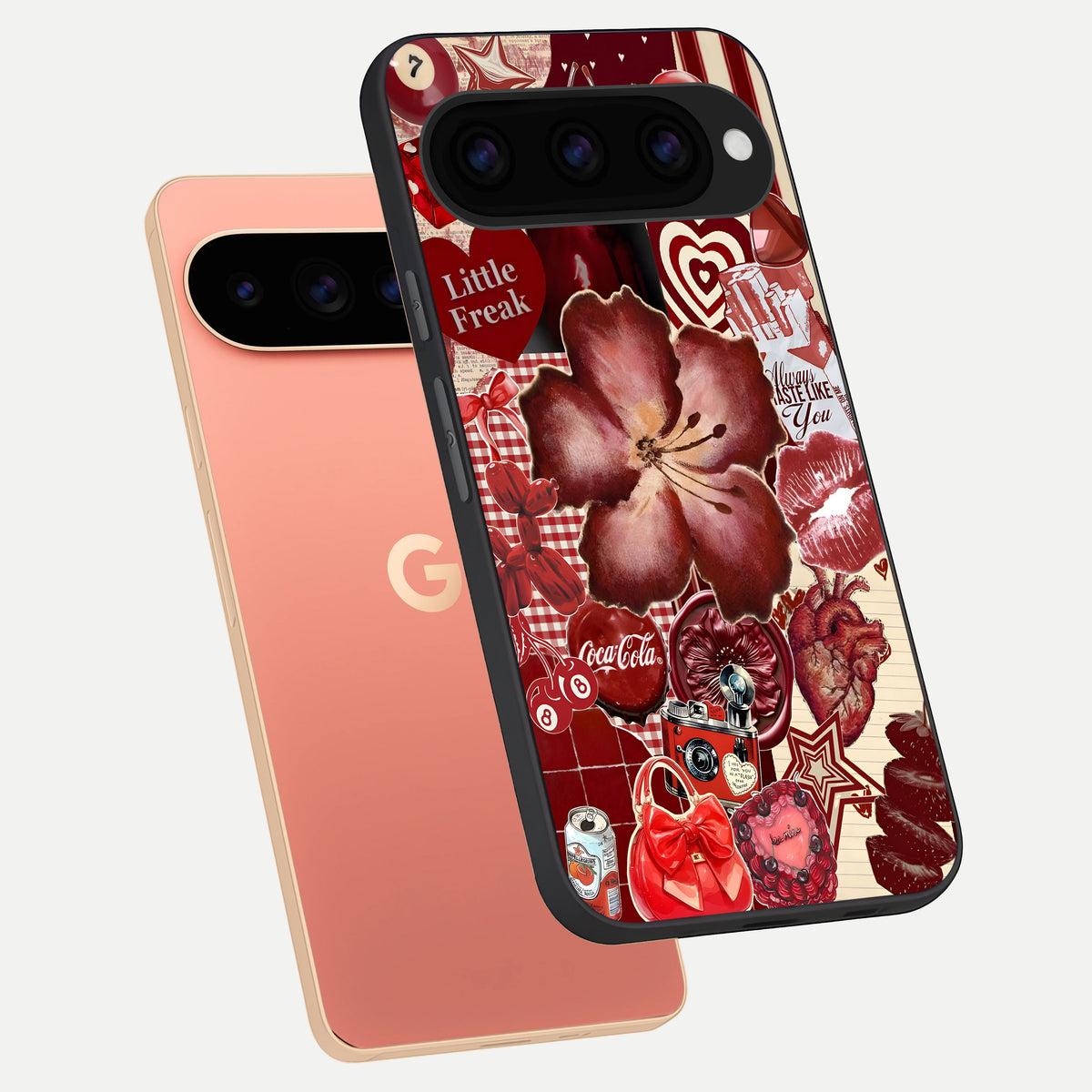  Aesthetic Little Freak phone case For Google Pixel 11 Pro XL showing premium glass back cover with detailed artwork