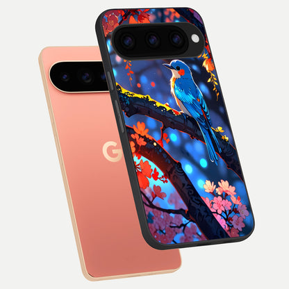  Blooming Water Drift phone case For Google Pixel 11 Pro XL showing premium glass back cover with detailed artwork
