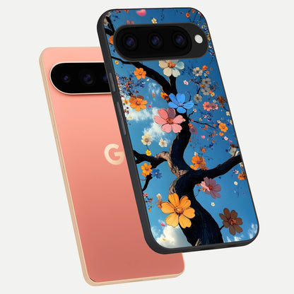  Blossom Dream Sky phone case For Google Pixel 11 Pro XL showing premium glass back cover with detailed artwork