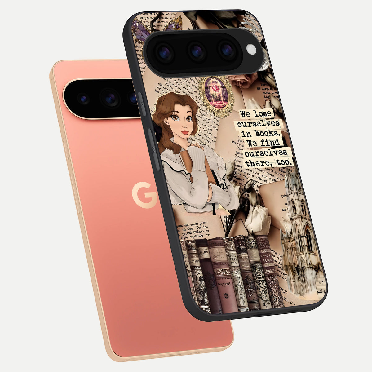  Bookish Dream World phone case For Google Pixel 11 Pro XL showing premium glass back cover with detailed artwork