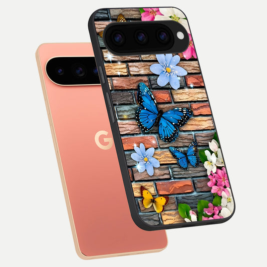  Brick Bloom Flight phone case For Google Pixel 11 Pro XL showing premium glass back cover with detailed artwork