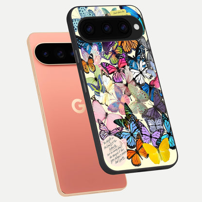  Butterflies Petal Dream phone case For Google Pixel 11 Pro XL showing premium glass back cover with detailed artwork