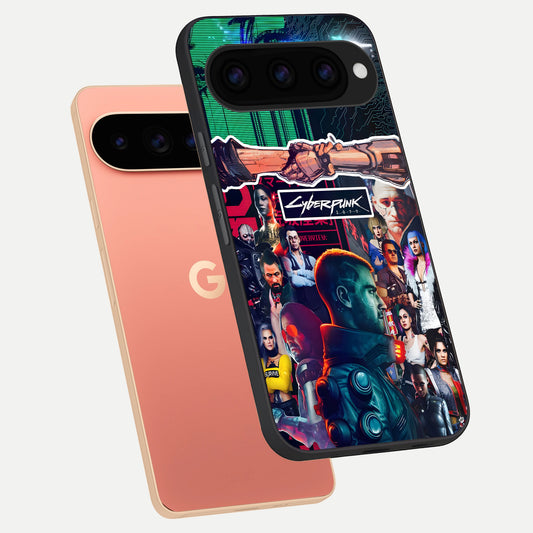  CYBERPUNK Legacy phone case For Google Pixel 11 Pro XL showing premium glass back cover with detailed artwork