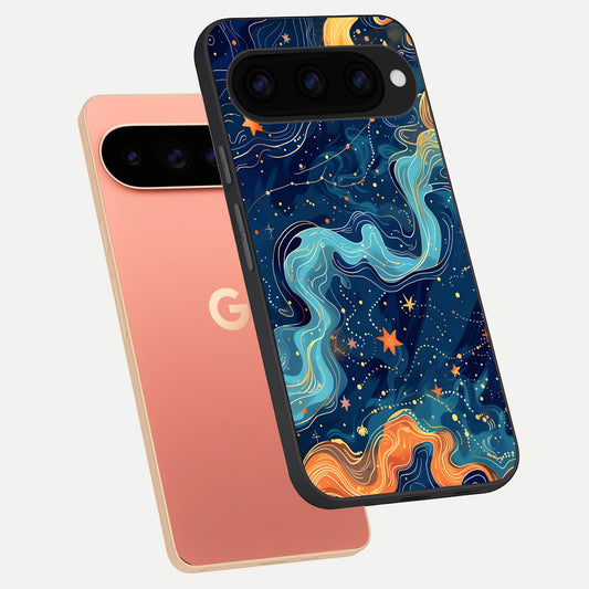  Celestial Dream Flow phone case For Google Pixel 11 Pro XL showing premium glass back cover with detailed artwork