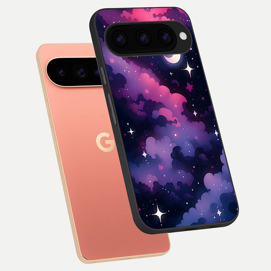  Celestial Moon Magic phone case For Google Pixel 11 Pro XL showing premium glass back cover with detailed artwork