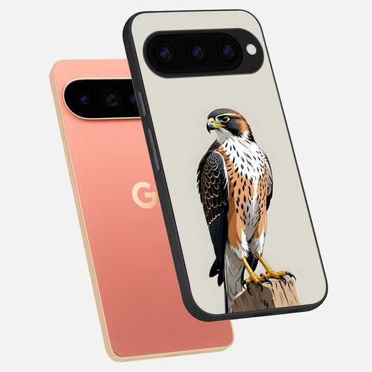 Clever Eagle phone case For Google Pixel 11 Pro XL showing premium glass back cover with detailed artwork