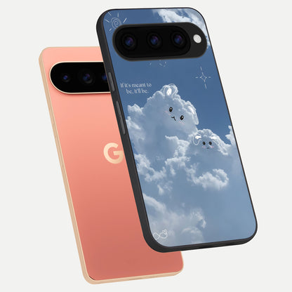 Cloud Bunny Dreams phone case For Google Pixel 11 Pro XL showing premium glass back cover with detailed artwork