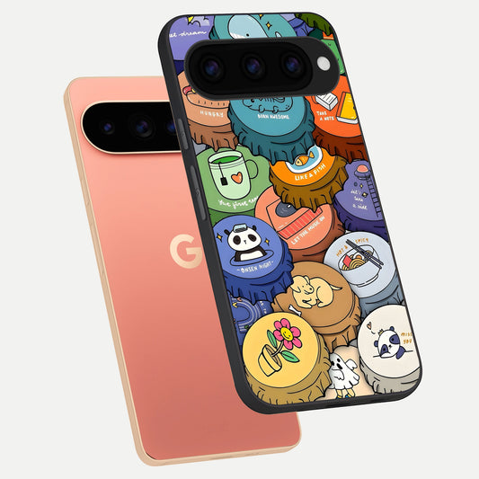  Coins Patterns phone case For Google Pixel 11 Pro XL showing premium glass back cover with detailed artwork