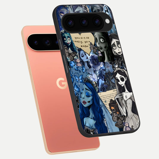  Corpse Bride Posters phone case For Google Pixel 11 Pro XL showing premium glass back cover with detailed artwork