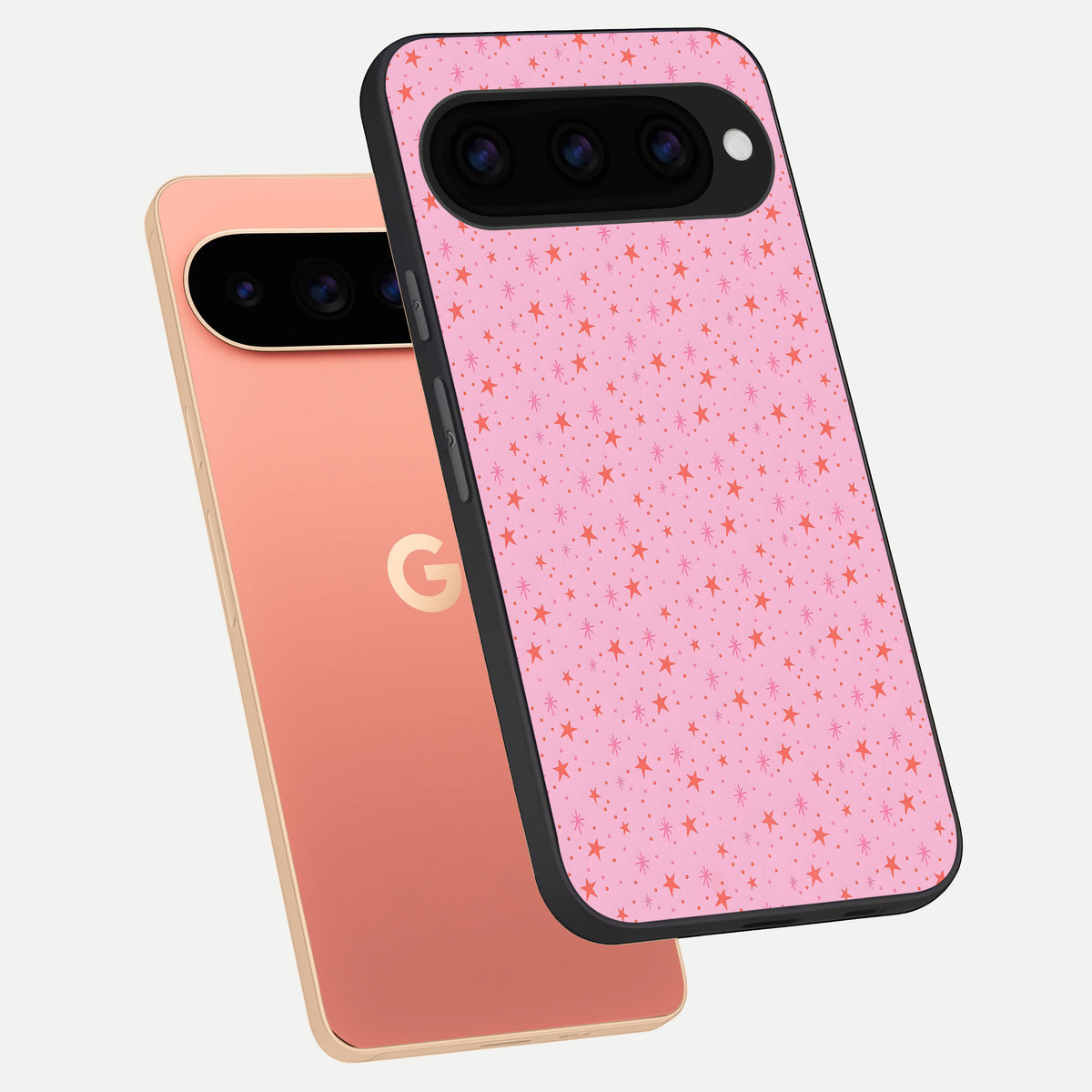  Cosmic Pink Sparkle phone case For Google Pixel 11 Pro XL showing premium glass back cover with detailed artwork