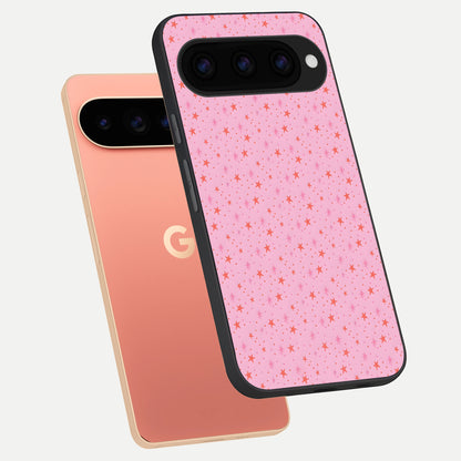  Cosmic Pink Sparkle phone case For Google Pixel 11 Pro XL showing premium glass back cover with detailed artwork