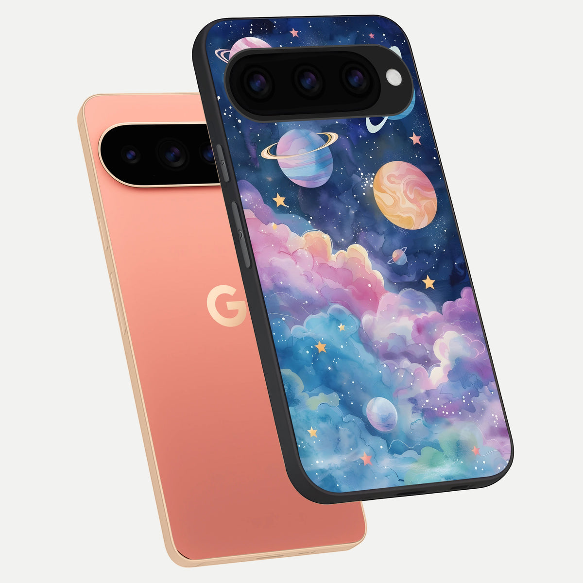  Cosmic Planet Dreams phone case For Google Pixel 11 Pro XL showing premium glass back cover with detailed artwork