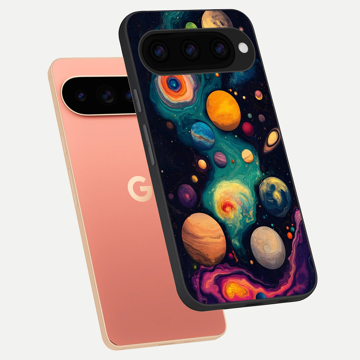  Cosmic Planet Journey phone case For Google Pixel 11 Pro XL showing premium glass back cover with detailed artwork